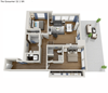 993 square foot 2 bedroom